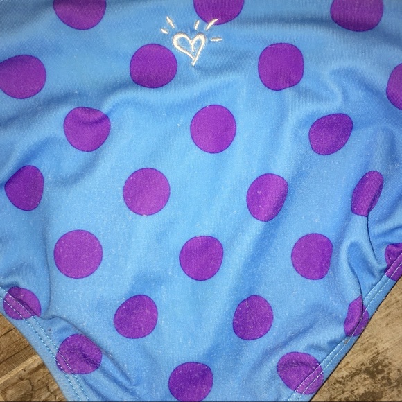👙Justice Blue/Purple Dot Bikini Size 10👙 - Picture 4 of 6